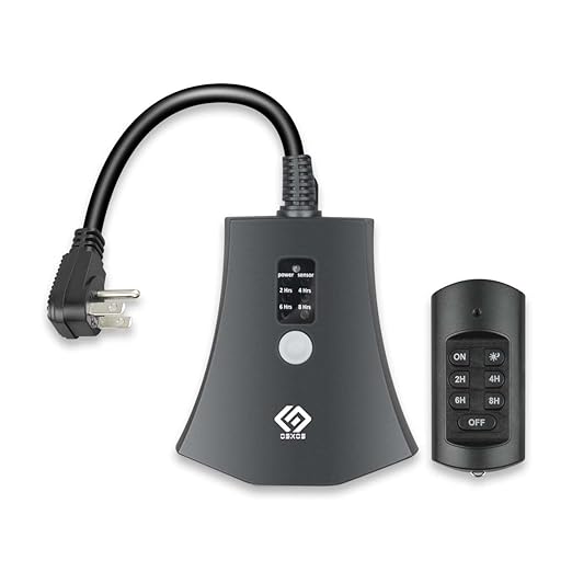 Outdoor Wireless Remote Control Outlets, Heavy Duty Waterproof, 3 Grounded Outlets, 1 Receiver 1 Remote,15A 1/2HP, Battery Included, UL Listed.