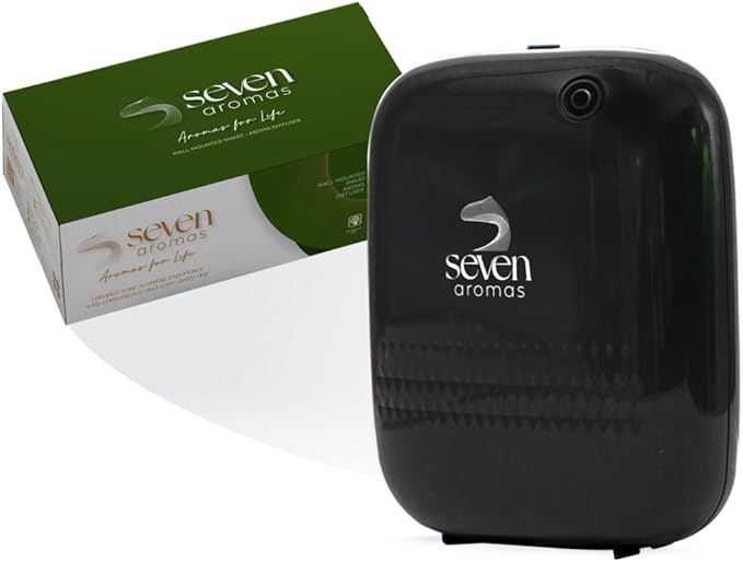 SEVENAROMAS Scent Diffuser SV720 - Bluetooth app, Air Machine for Home & Commercial Use, Covers 2000 sq. ft., Portable Large Room Waterless Diffusers (Black)
