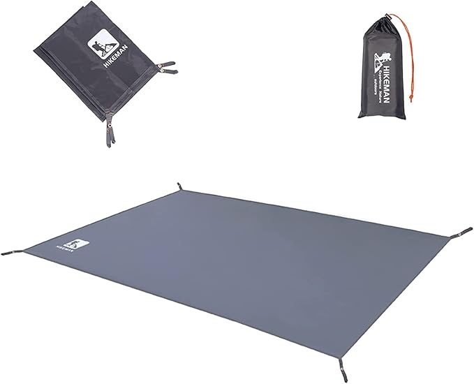 HIKEMAN Waterproof Camping Tarp Portable Tent Footprint with Drawstring Bag Ground Cloth for Outdoor Hiking Picnic (M-83”x55”)