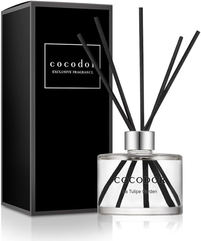 COCODOR Signature Reed Diffuser Set/La Tulip Garden / 6.7oz /1 Pack/Home Fragrance Diffuser, Oil Scent Diffuser for Bathroom Shelf Decor