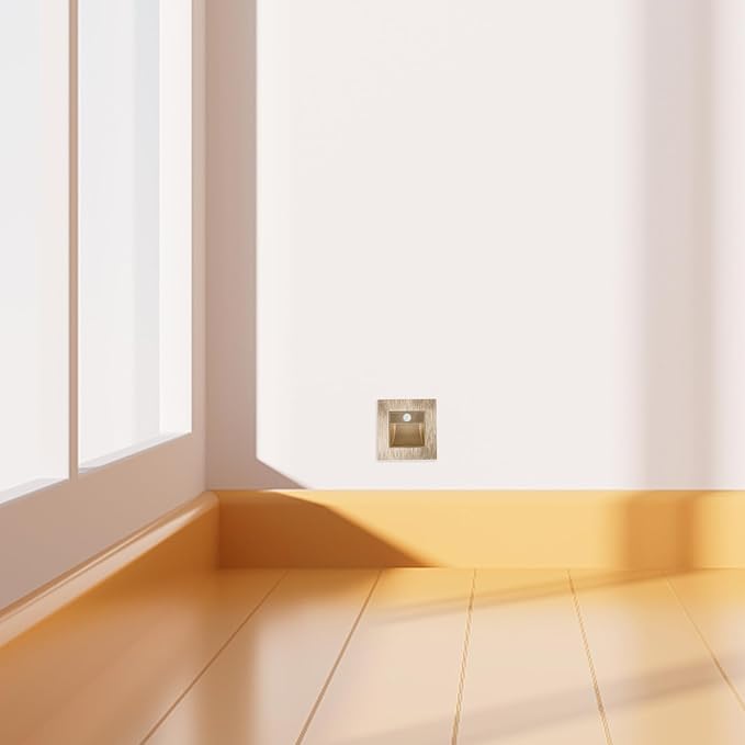 Luxshiny Recessed Led Step Light Motion Glow Indoor Stair Deck Illumination Stylish Embedded -Friendly for Navigation Bedrooms Hallways