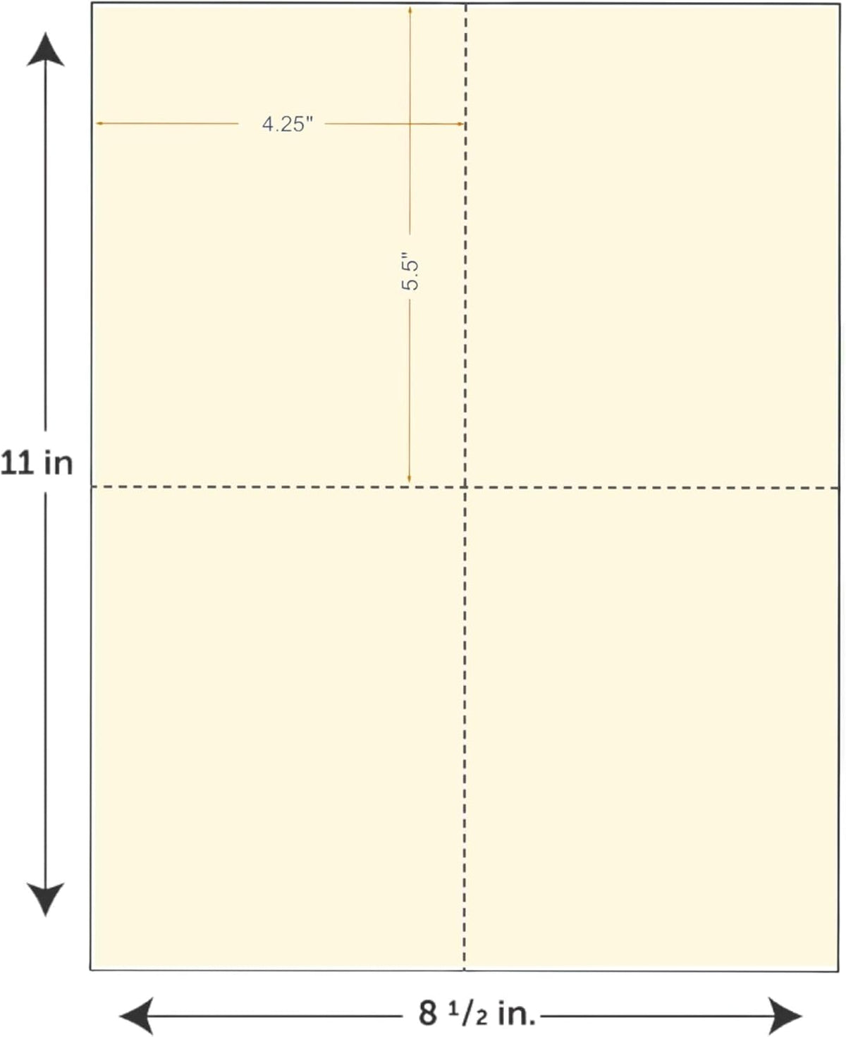 Limited Papers (TM) 8.5x11 Perforated Paper, 20/50 Pound 75 GSM, Variety of Perforation Sizes and Colors, for Forms, Tickets, Postcards, Business Cards. (Cherry, 4 up – 1 Hor. & 1 Ver.)