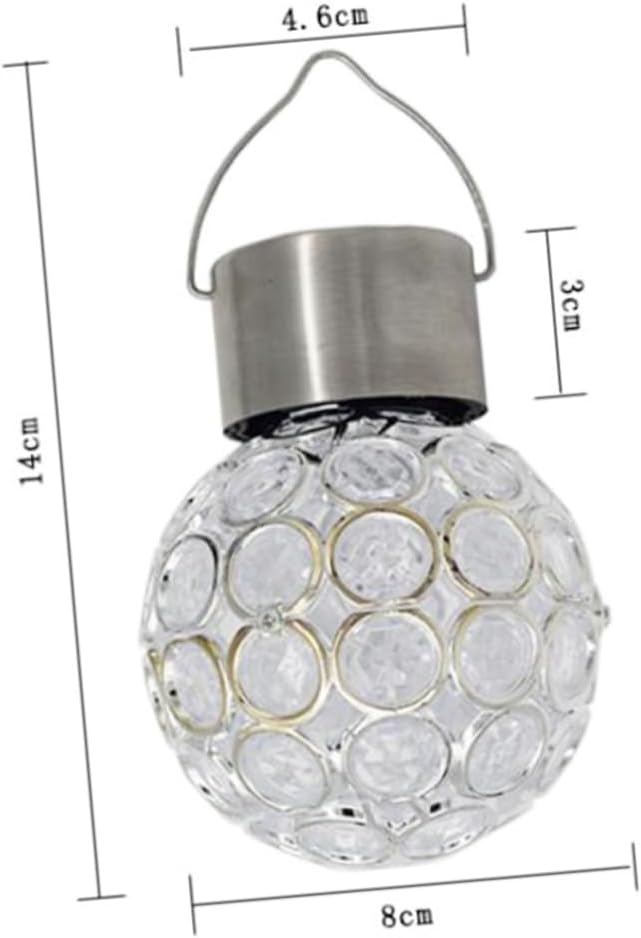 Mipcase 2pcs Solar Hanging Lights Outdoor Decorative Led Garden Lamp Automatic Off