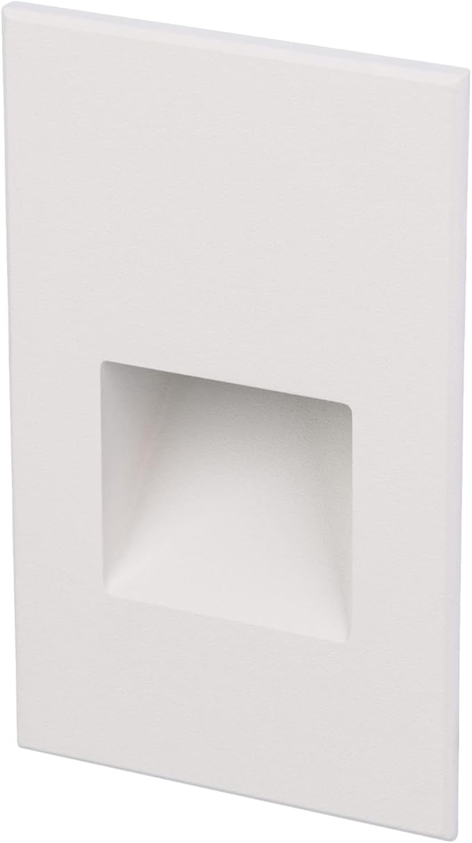 WAC Landscape Lighting, LEDme 120V LED Vertical Indoor and Outdoor Step and Wall Light Amber 1800K LED in White