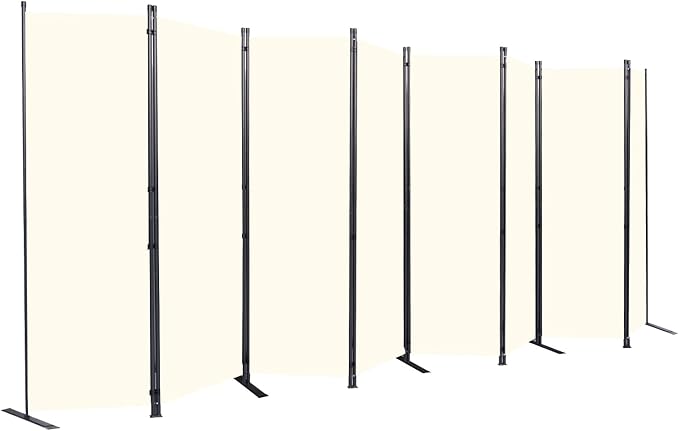 Room Divider 6FT Portable Room Dividers and Folding Privacy Screens, 176'' W Fabric Divider for Room Separation, 8 Panel Partition Room Dividers Freestanding Wall Divider Screen for Dorm Studio Office