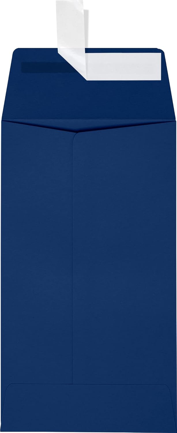 LUXPaper #5 1/2 Coin Envelopes | Peel & Press | 3 1/8" x 5 1/2" | Navy Blue | 80lb. Text | 50 Qty