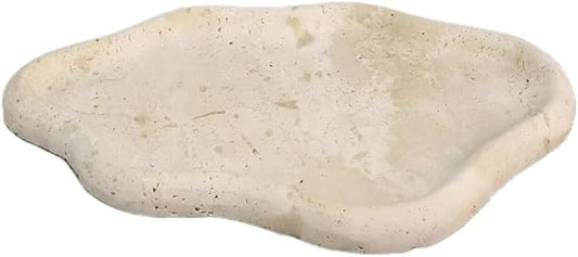 Modern Style Marble Tray Organizer - Modern Stone Decoration for Living Room, Dining Table, Office - Stylish Key and Jewelry Holder(Beige12)