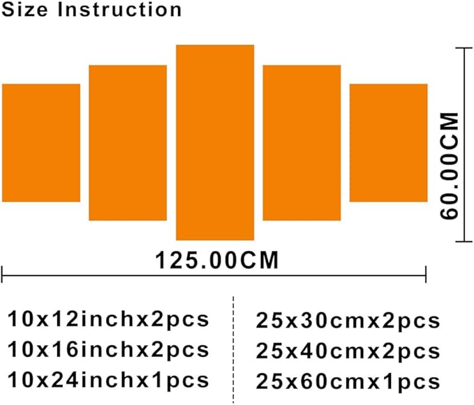 Rebotipy 5 Pieces Brain Modern Artwork Development of Science Pictures for Living Room Human Body is in Neural Connections Wall Canvas Art House Decor Ready to Hang for Office Home Walls (50" Wx24 H)