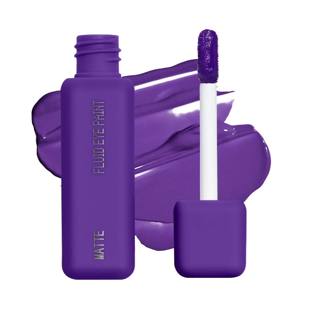 about-face Matte Fluid Eye Paint Morning Glory – High-Pigment Liquid Eyeshadow, Long-Lasting, No-Budge Matte Finish, Vegan & Cruelty-Free (Indigo Purple)