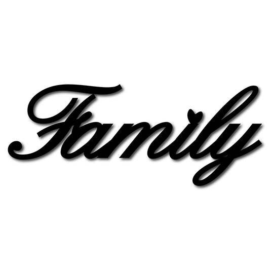 CREATCABIN Wood Family Sign Wall Decor Art Cutout Letter Word Laser Cut Unfinished Decorative Accessories Modern for Living Room Home Door Farmhouse Porch Bedroom Decoration 11.8 x 4.7 Inch,Black