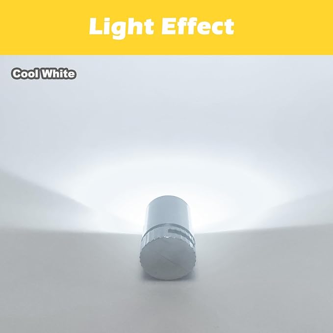 10 Pack Small Spotlight Battery Operated LED Lights, Warm White LED Wireless Miniature Spot Light for Artwork Painting,Jewelry Showcase Display,Closet,DIY Hand Craft (Cool White)