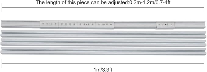 Bacocoo Electric Motorized Curtain Rail Track with Remote Control, Smart Curtains System Smartphone App Control Applicable for Home/Office. Automatic Curtain Opener 7.08-13.78ft.
