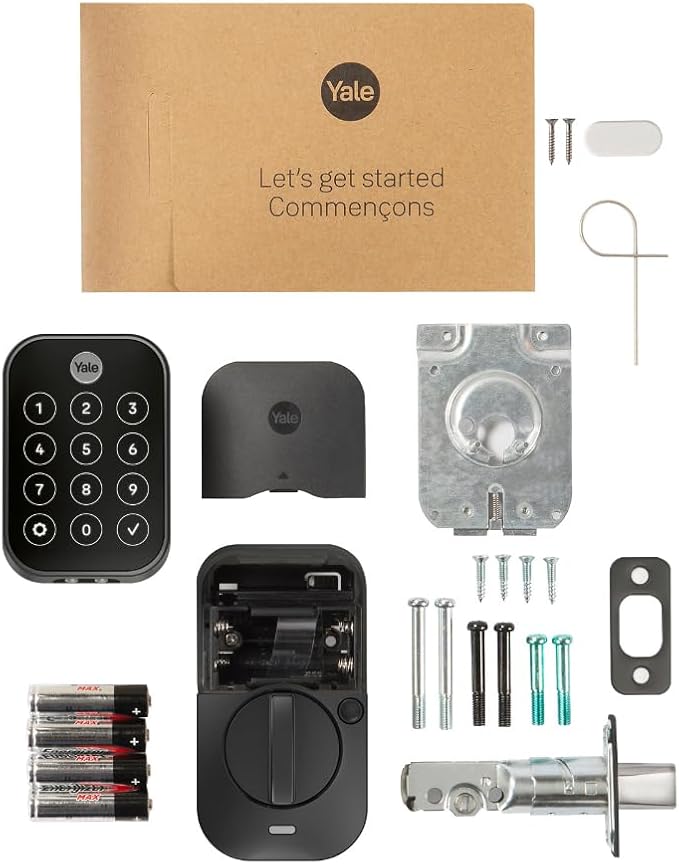 Yale Assure Lock 2 Touch Deadbolt, Black Suede Keyless Entry Door Lock with Touch Digital Keypad and Fingerprint Scanner, (No Wi-Fi), YRD450-F-BLE-BSP
