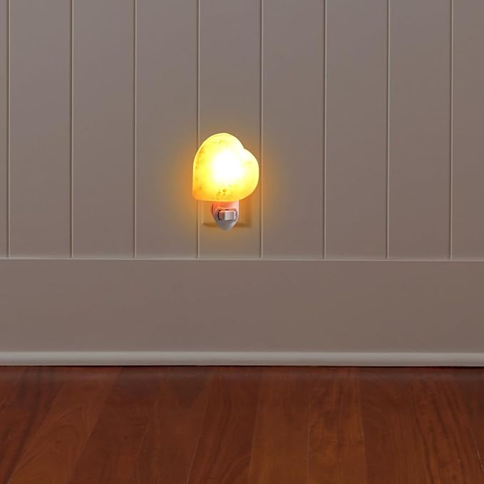 Zerodeko Salt Night Shape Led -in Night Light for Bedroom and Bathroom Decor Creates Warm Glow for Relaxation for Meditation and Nightstand Use