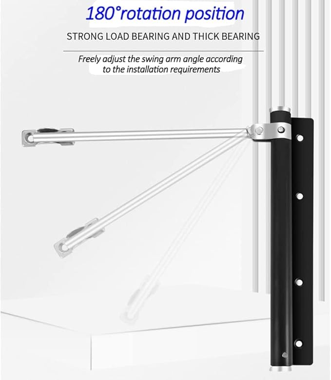 Automatic door closers,2Pcs Spring Loaded Door Closer,Automatic Adjustable Door Closing Mechanism,Stainless Steel Gate Closer,Durable Door Hardware For Office Door Home Improvement For Home Door (6 Co