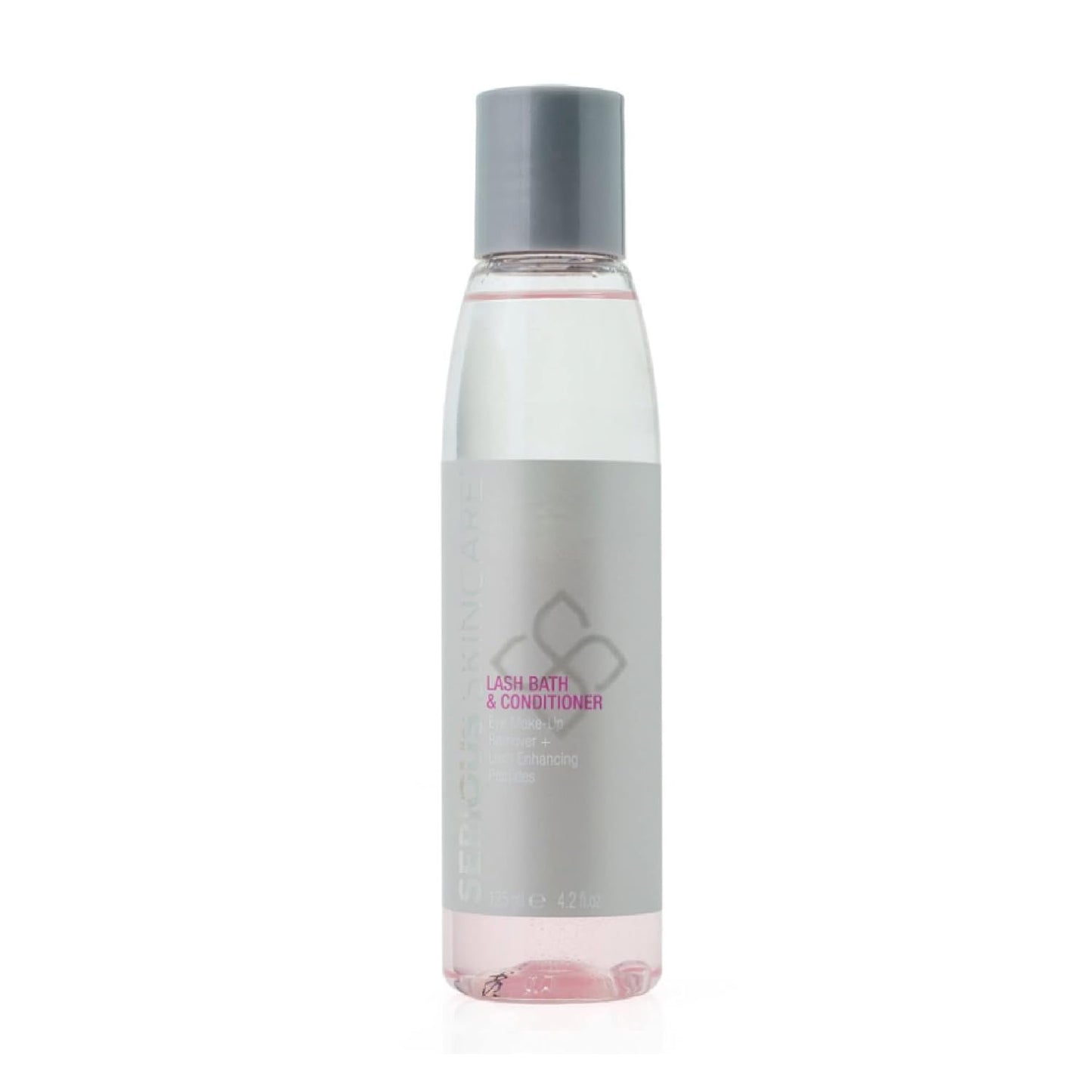 Serious Skincare Lash Bath & Conditioner - Double Action Eye Makeup Remover - Oil Free - Enhancing Peptides Promotes Eyelash Growth - Clover Flower - Effortlessly Removes Waterproof Mascara - 4 oz.