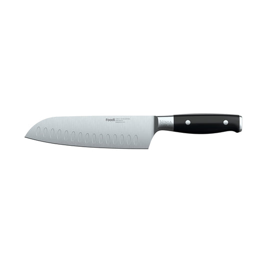 Ninja K30118 Foodi NeverDull System 7-Inch Santoku Knife, Premium, German Stainless Steel, Black