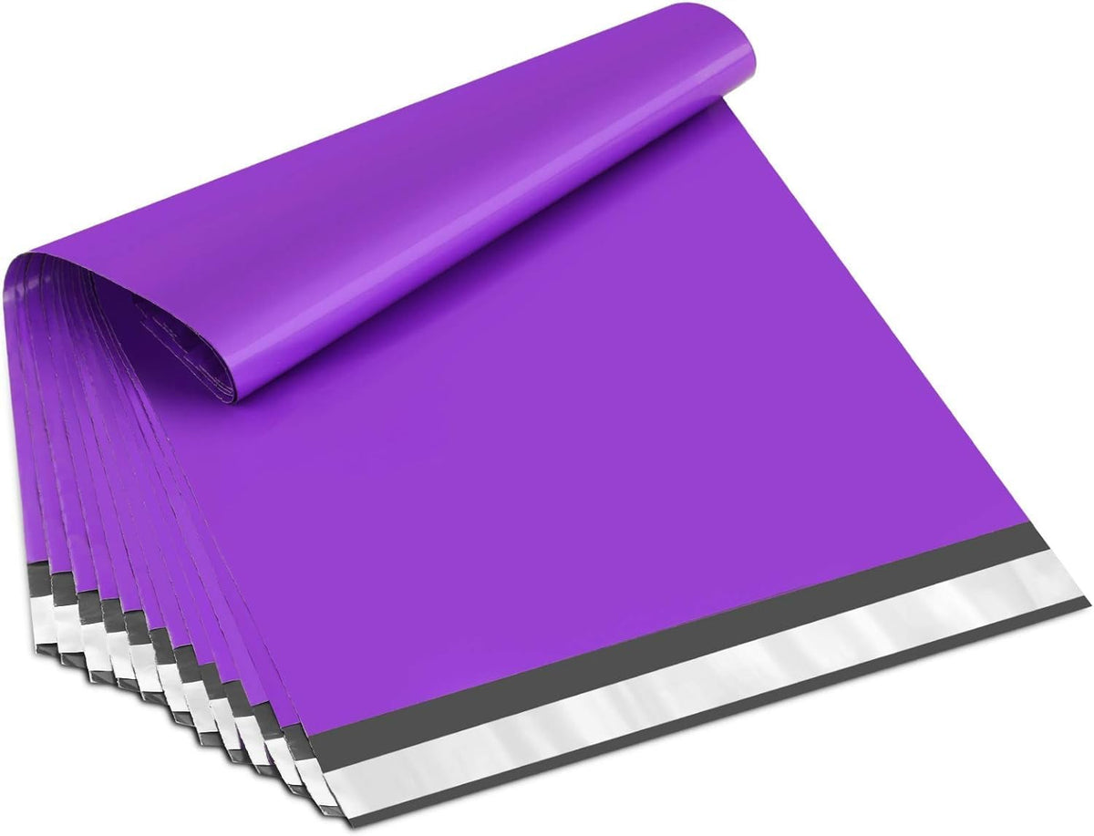 UCGOU Poly Mailers 14.5x19 Inch Purple 200 Pack Large Shipping Bags #7 Strong Thick Mailing Envelopes Self Sealing Adhesive Waterproof and Tear Proof Boutique Packaging Postal for Clothing