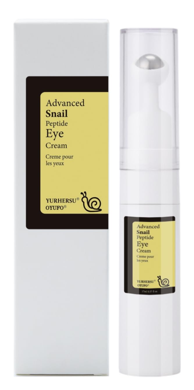 New Snail Peptide Eye Cream for Fine Lines, Dark Circles and Puffiness, With 73% Snail Mucin Filtrate & 2% Nicotinamide, Moisturizing, Hydrating, Firming, Brightening, 360Â° Massage Ball; YS-WN