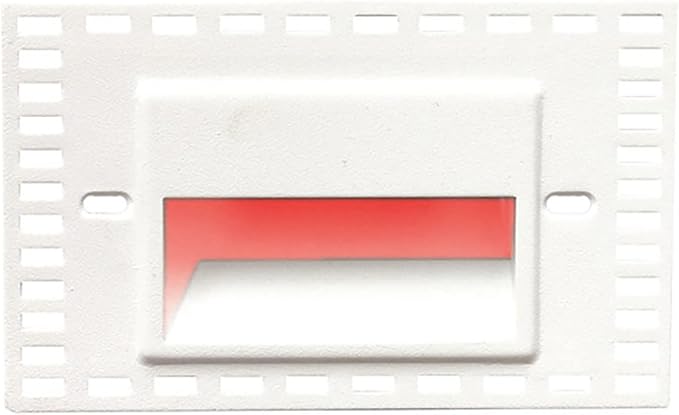 WAC Landscape Lighting, LEDme 120V LED Horizontal Invisible Trim Step and Wall Light Red Built-in LED in White