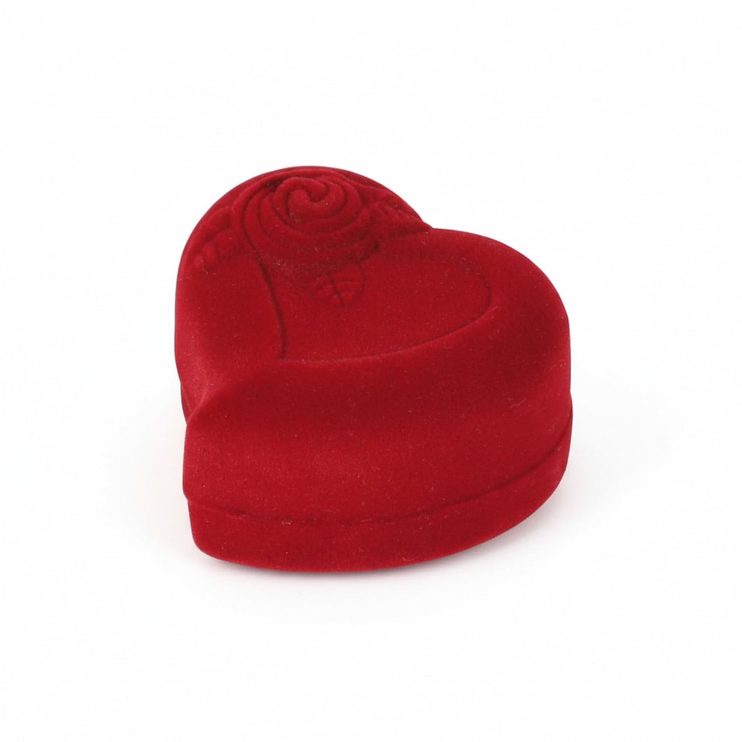 I-MART Heart Shaped Rose Case for Proposal, Engagement Ring Holder and Wedding Ring Display, Red Velvet Rose Jewelry Case, Heart Jewelry Organizer for Wedding Proposal Decorations