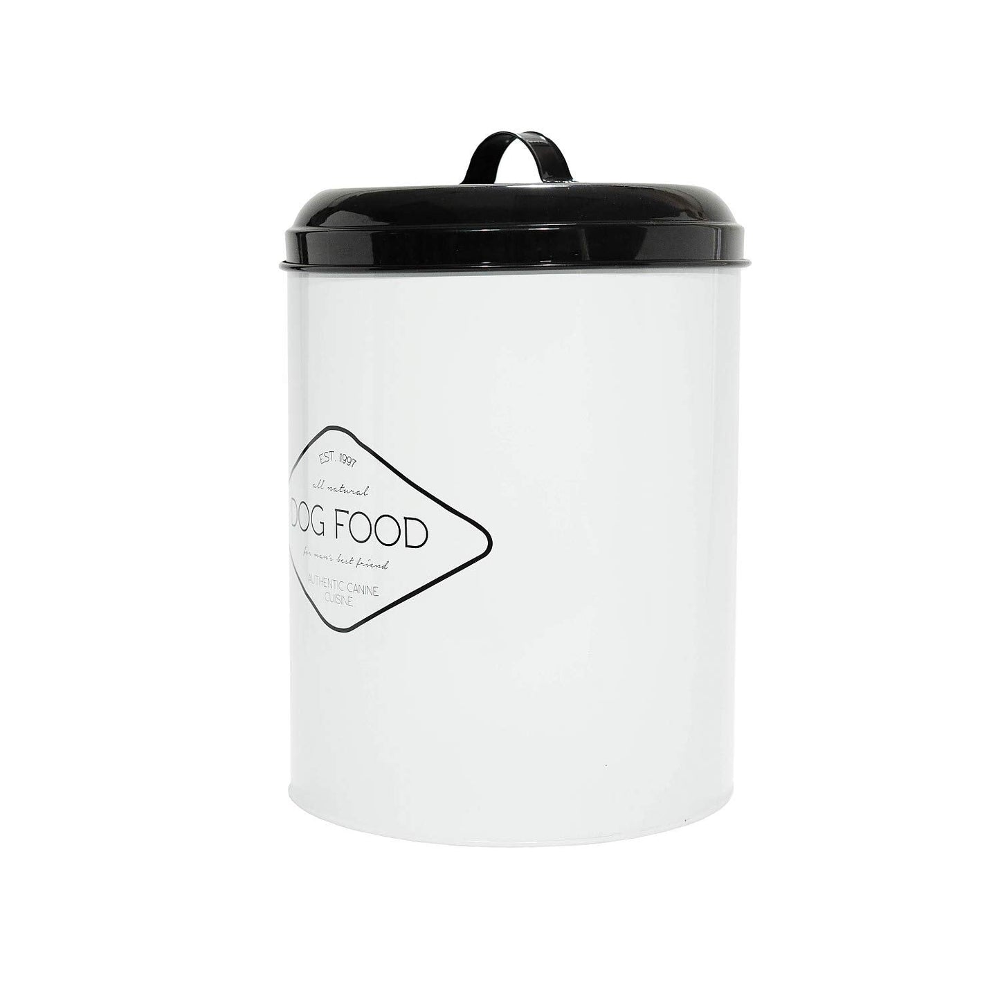 Amici Pet Buster All Natural Canister, Metal Storage Container with Handle Lid & Silicone Gasket Seal, Minimal Countertop Food Bin for Pantry, Pet Treats & Kitchen Dry Goods - 272 Oz (10.5"L x 14""H)"