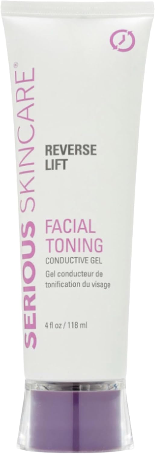 Collagen Based Conductive Activator Gel for Use with Face Microcurrent Toning, Body Contouring, RF Facial Machine - Hydrating Non-Sticky Formula - Easy Glide - Serious Skincare Reverse Lift 4 oz