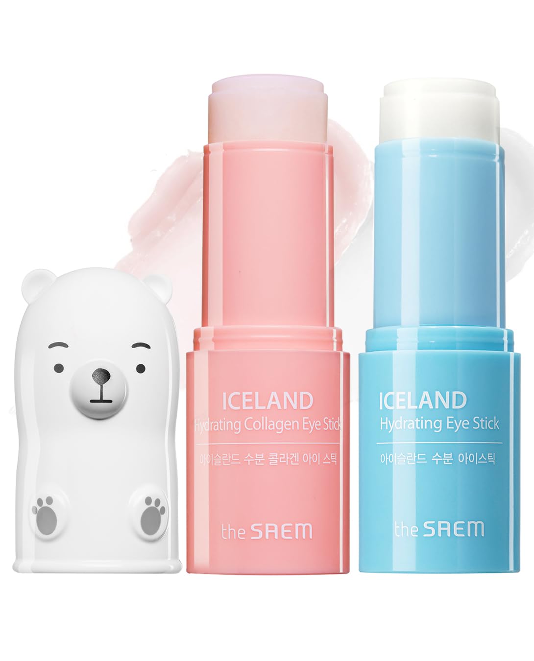 THESAEM Iceland Hydrating & Collagen Eye Stick 2 Pack - Cooling & Anti-Wrinkle Eye Balm for Dark Circles and Puffiness â Under Eye Treatment - Reduce Wrinkles and Moisturizing - Duo Set