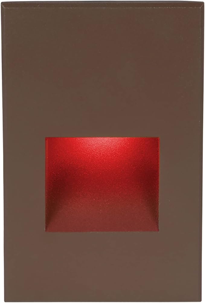 WAC Landscape Lighting, LEDme 120V LED Vertical Indoor and Outdoor Step and Wall Light Red in Bronze
