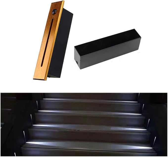 Recessed LED Step Lights Stair Light Indoor, 90-265V 3W Not Waterproof for Stairs/Decks/Steps/Door Side/Hallway/Doorway/Paths Lighting 1PCS-3000K Brushed Gold