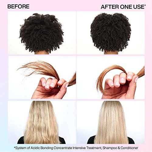 REDKEN Bonding Shampoo + Lightweight Liquid Conditioner Set | For Fine, Damaged Hair Repair | Acidic Bonding Concentrate | Strengthens Weak Hair and Repairs Hair Bonds
