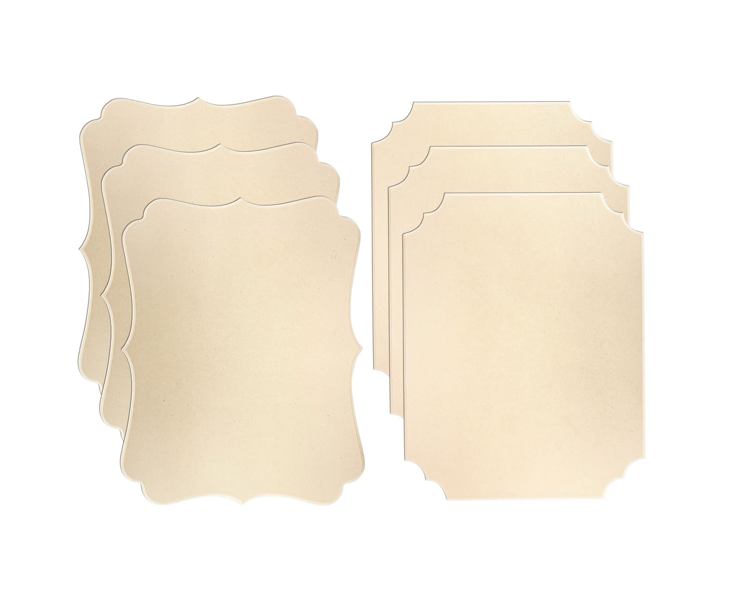 6 Pack Unfinished Wooden Plaques 11"x14""-0.25 Inch Thick Beveled MDF Wood Sign for Burning DIY Crafts"
