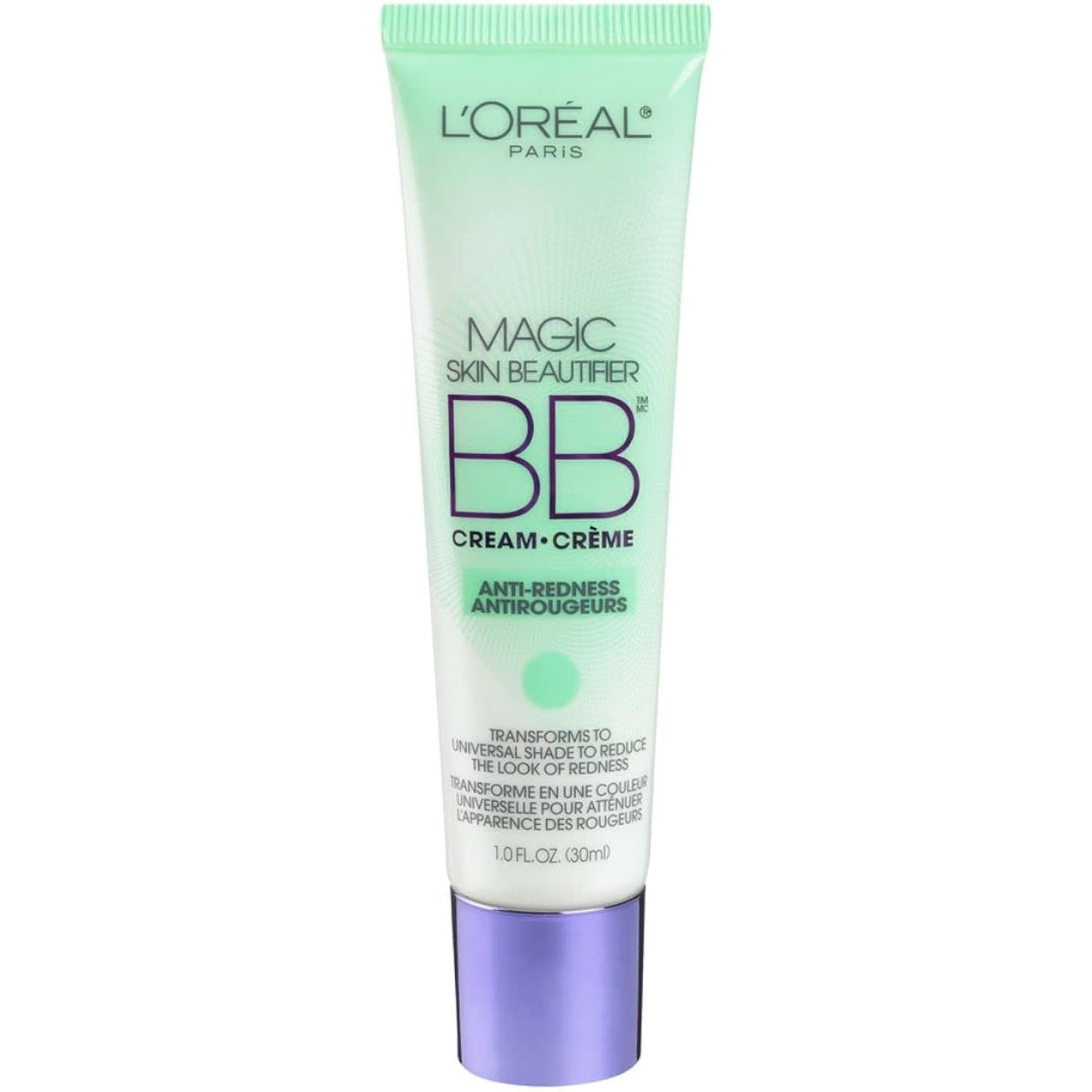L'OrÃ©al Paris Makeup Magic Skin Beautifier BB Cream Tinted Moisturizer, Anti-Redness, 1 fl oz, 1 Count