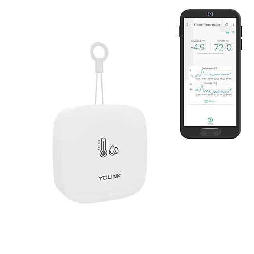 YoLink Smart Outdoor Temperature & Humidity Sensor, Hygrometer, Thermometer, 1000' Long Range, 2 Years Battery Life, Emails, Text/SMS, App Alerts, Alexa, IFTTT Integration. Hub Required!