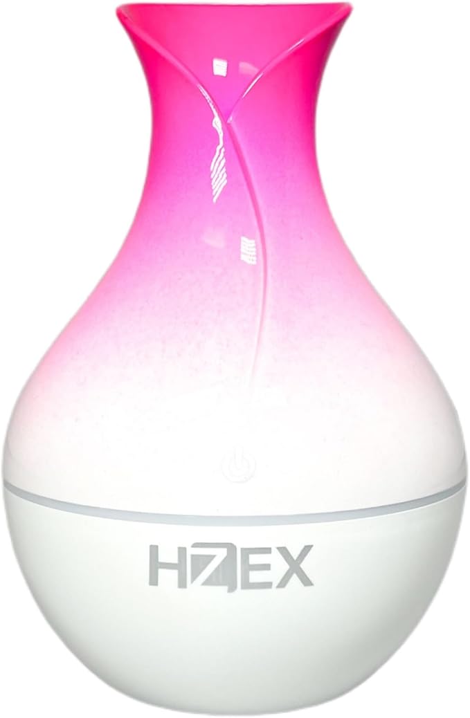 Spiral Essential Oil Diffuser with 7 Color Changing Lights and 5V USB Cable for Home Office, 130ml Mist Humidifier Silent Aroma Diffusers, Variant Colors (Fuchsia)