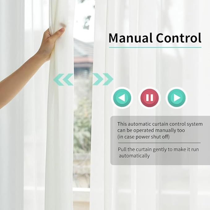 Mini 5-Wire Motorized Curtain Track Kit, 1.8N Mini Automatic Curtain Opener with Remote, Pre-Assembled Hardwired Electric Curtains for Home Office (6.0 meters (236.2 inches))