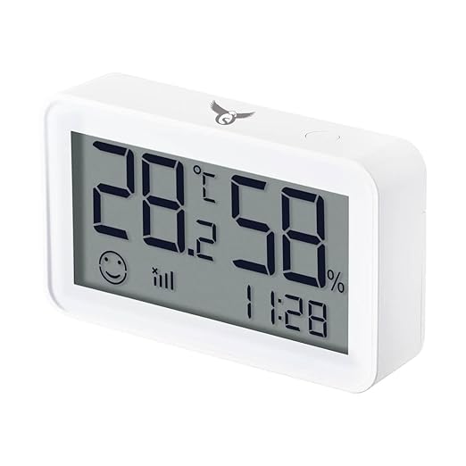 Osprey.life Smart Thermometer Hygrometer: Wi-Fi Enabled Room Temperature Monitor with APP Alerts, Linkable to Humidifiers and Temperature Regulation Devices, Simple Elegant Design, White