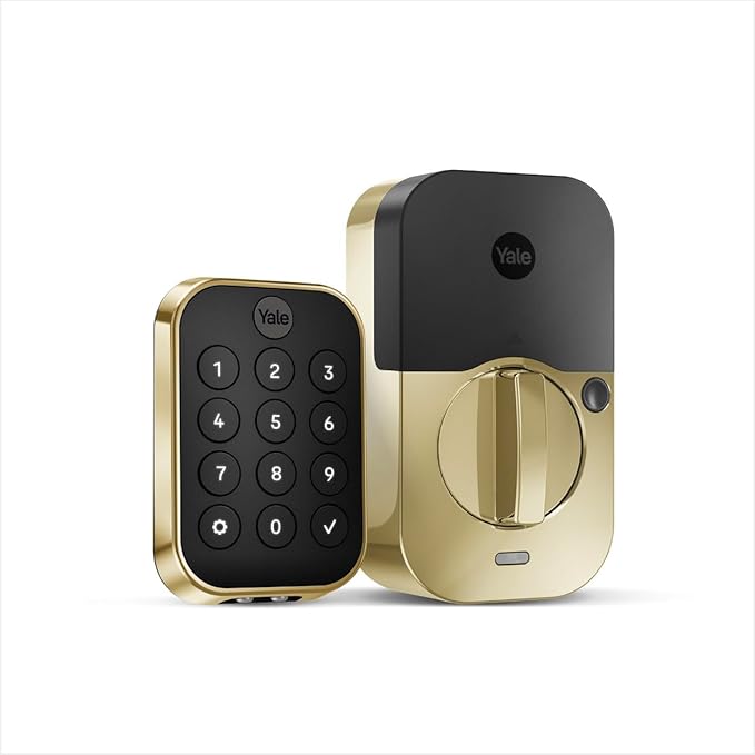 Yale Assure Lock 2 Deadbolt, Lifetime Brass Key-Free Smart Lock with Bluetooth Connected Keypad for Code Entry (No Wi-Fi), YRD430-BLE-P05