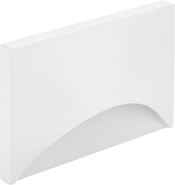 Maxxima Horizontal Curved LED Step Light, Indoor/Outdoor Stair Light, 5 CCT Color Selectable 2700K, 3000K, 3500K, 4000K, 5000K, 85 Lumens, White, Rated for Outdoor & Damp Locations, 2-Pack