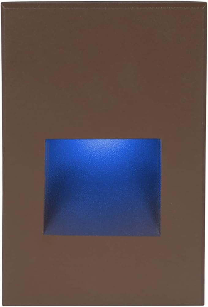 WAC Landscape Lighting, LEDme 120V LED Vertical Indoor and Outdoor Step and Wall Light Blue in Bronze