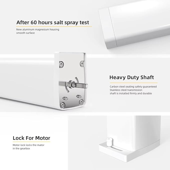 Pre-Assembled Motorized Curtain Track with Remote, 1.8N Automatic Curtain Opener System, Dry Contact Electric Curtains for Smart Home & Commercial Automation (5.0 meters (196.8 inches))