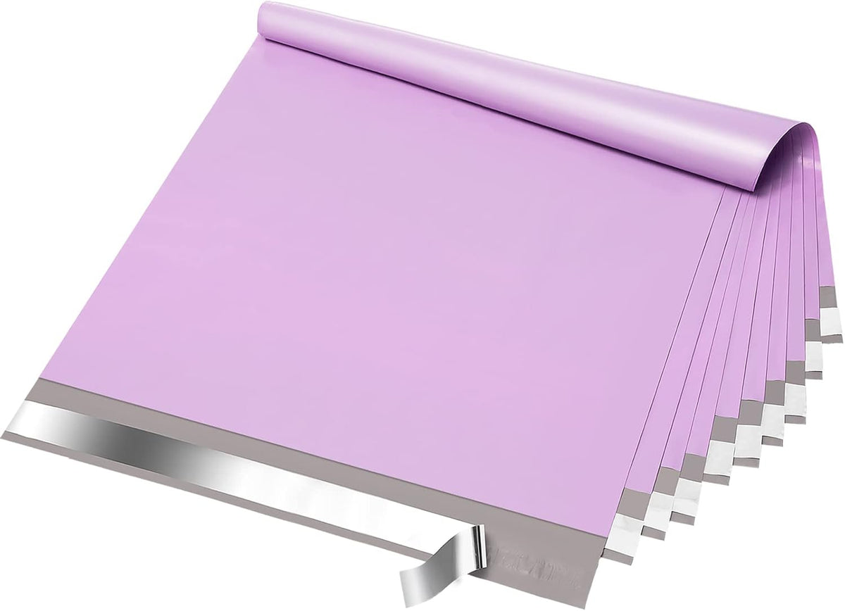Fuxury Large Poly Mailers 19x24 Inch 50 Pcs, Waterproof Shipping Bags for Clothing, Strong Adhesive Shipping Envelopes for Small Business Suppliers, Self Seal Mailers Poly Bags Mailing Bags Purple
