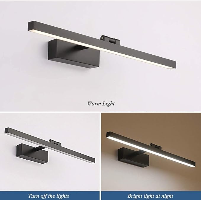 Waterproof LED Bathroom Mirror Light - 16W/70cm Adjustable Vanity Mirror Lamp with Warm Light (3000K) for Makeup and Grooming(Cold Light(6000k),16W/70cm)