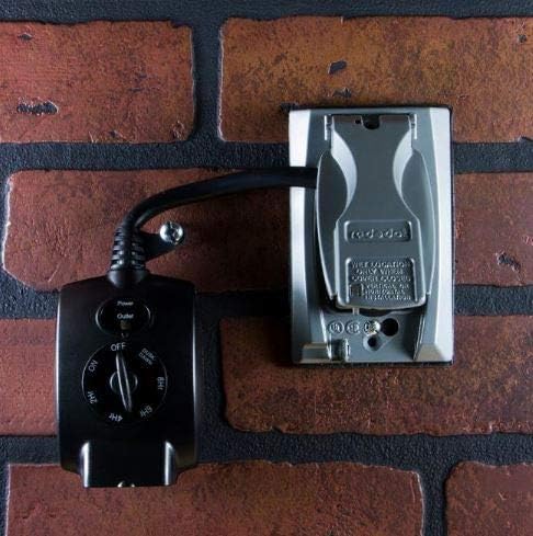 15 Amp Outdoor Plug-In Mechanical Dusk to Dawn Countdown Timer with Grounded Outlet