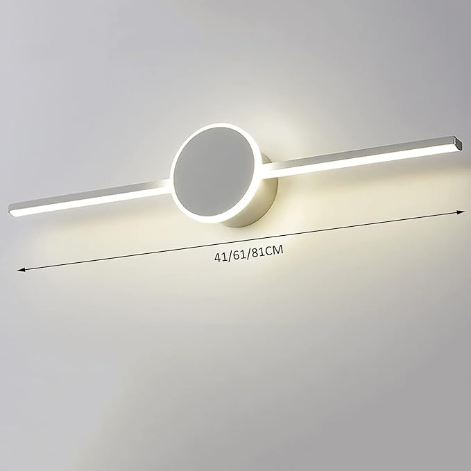 Wallps,Mertnk Bath Mirrorps Vanity Light Bathroom Mirror Lights Waterproof Led Mirror Front Light Stainless Steel and Acrylic Make-Upp Indoor Lightifixture Wall Light/Three Color Light/61Cm