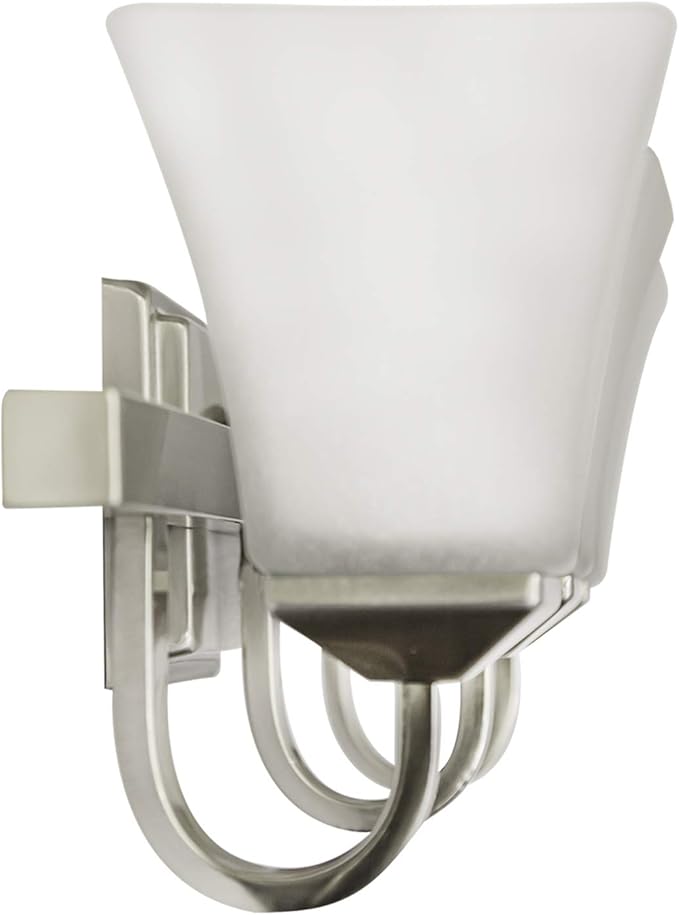 Design House 514760 Torino Traditional 3-Light Indoor Bathroom Vanity Light Dimmable Snow Glass for Over the Mirror, Satin Nickel