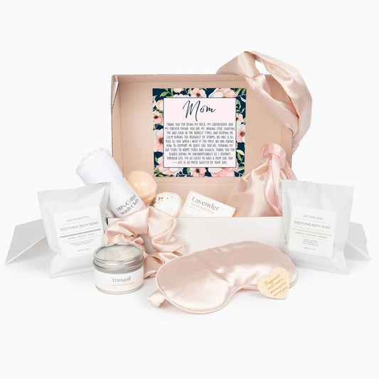 Dear Ava Spa Gifts for Women | Organic Self Care luxury Anti Stress Relaxing Bath and Body Kit Set Basket Box for Her with Heartfelt Card | Premium Spa Gift for Girls Mom