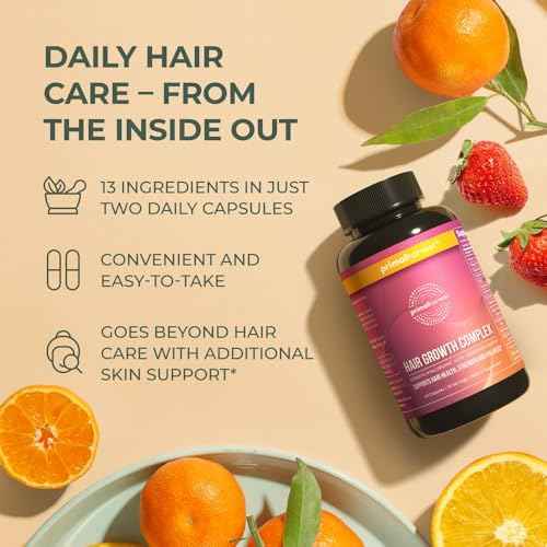 Primal Harvest Hair Growth Vitamins, Hair Growth for Women & Men - 60 Hair Growth Pills, Natural Hair Thickening Products for w/Biotin & Zinc - Hair Supplement, Regrowth Hair Vitamins