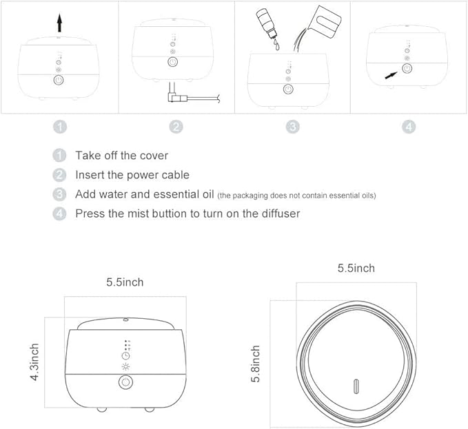 Humidifiers Aroma, Silent Fog, Smart, Can Be Connected to WiFi, Use App Control, Better Sleep and Breathing