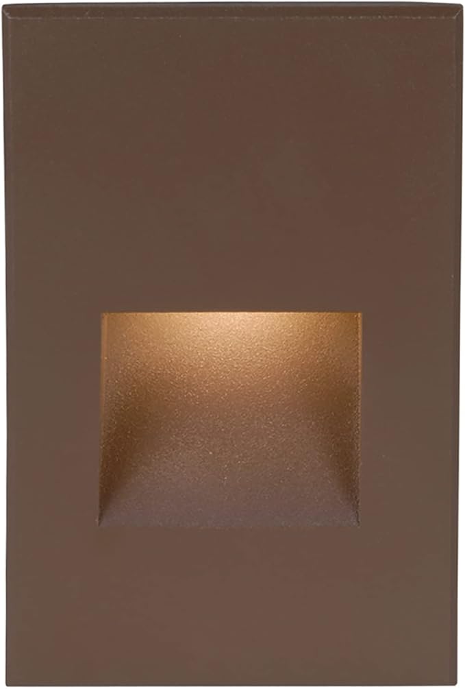 WAC Landscape Lighting, LEDme 120V LED Vertical Indoor and Outdoor Step and Wall Light 3000K Built-in LED in Bronze
